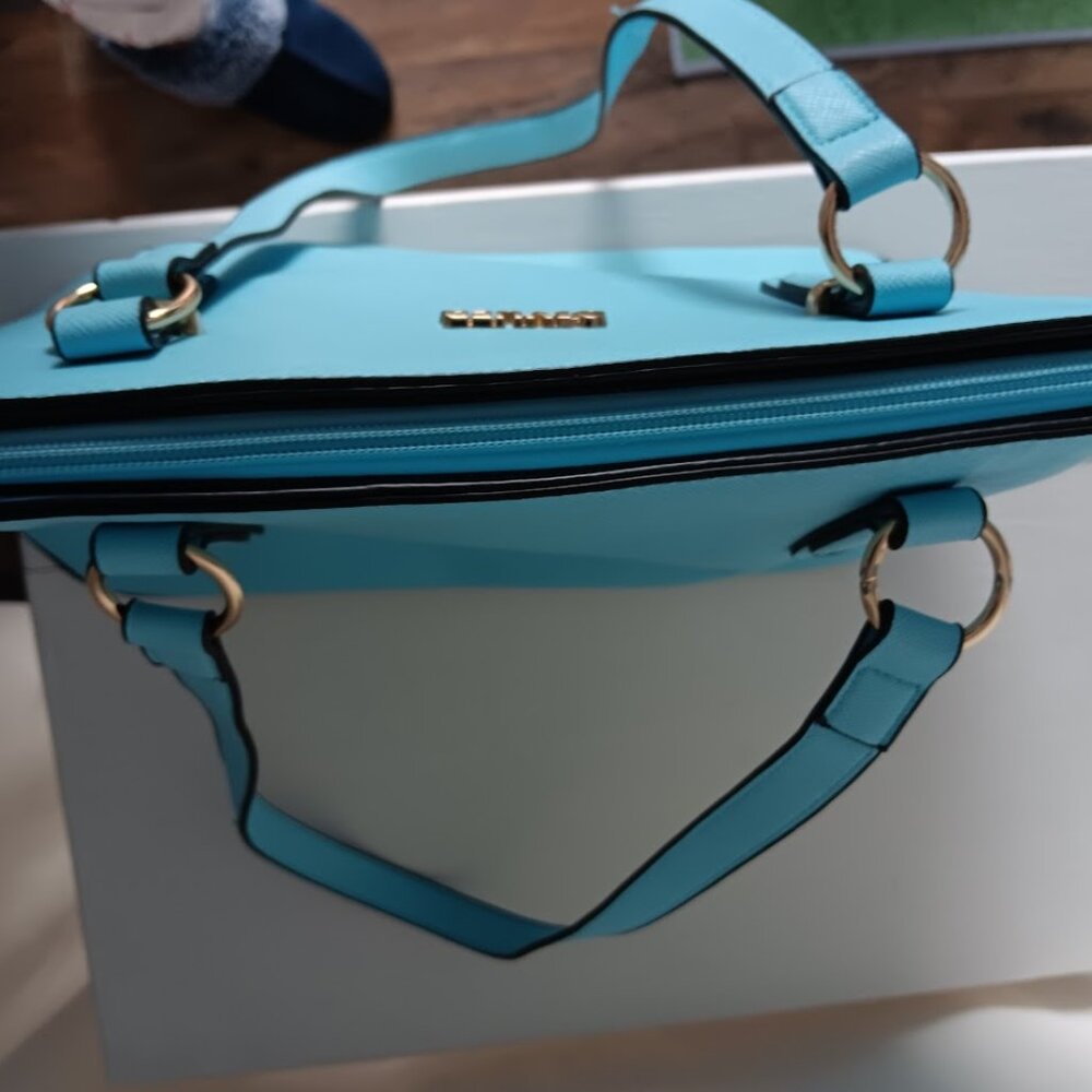 QIYUER satchel purse‎ for women top handle Beautiful Blue NWOT - Picture 4 of 5
